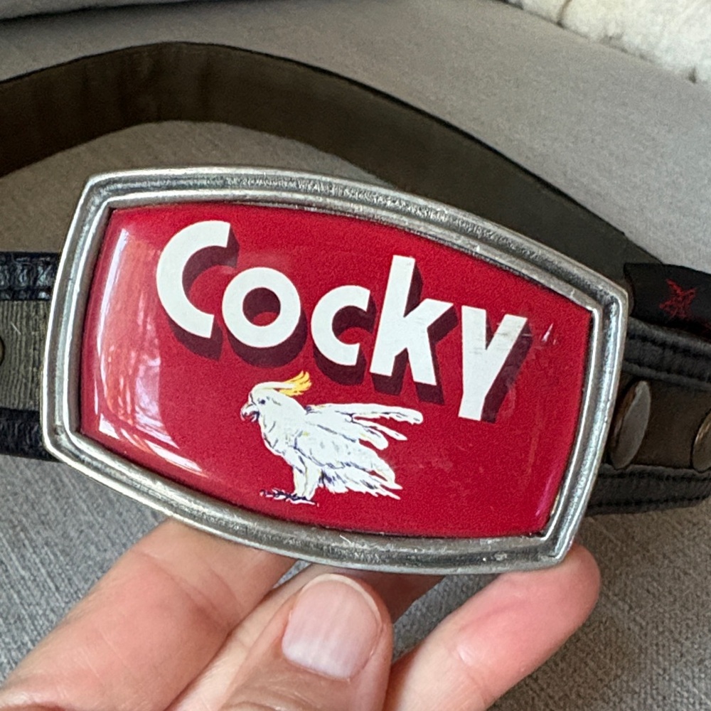 Belt with Cocky Buckle, size L